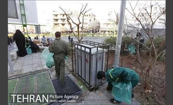 نظافت و پاکسازی مسیرهای مراسم تشییع پیکر سردار قاسم سلیمانی  13