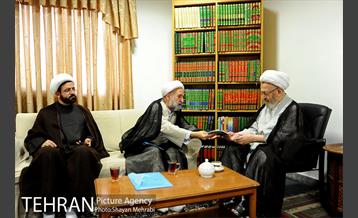 دیدار حجت‌الاسلام صادق‌زاده با تعدادی از مراجع عظام تقلید و علما در شهر مقدس قم 19