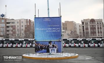 مراسم اختصاص ۳۳۴ دستگاه اتوبوس ویژه انتخابات 24