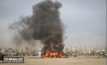 تمرین سراسری زلزله در بوستان ولایت 30