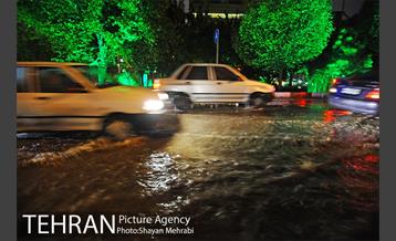 بارش شدید باران و تگرگ در تهران 25