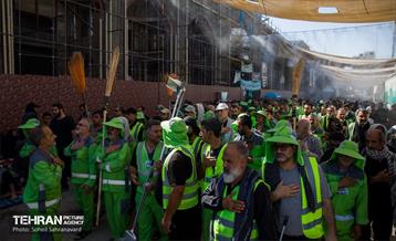 دسته عزاداری پاکبانان شهر تهران در کربلا 18