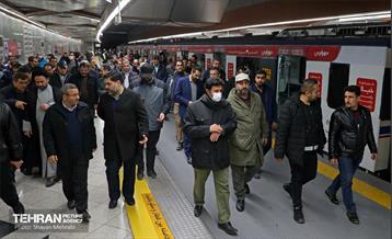 تست گرم بخش میانی خط ۶ مترو تهران 46