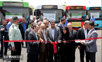 رونمایی از ۱۰۰ دستگاه اتوبوس ناوگان حمل و نقل عمومی شهر تهران 4