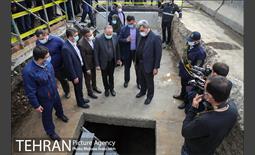 بازدید شهردار تهران از پروژه کانال شماره یک بزرگراه آزادگان 21