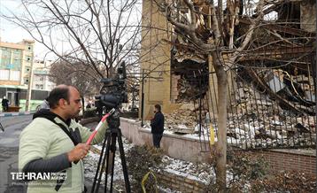 بازدید خبرنگاران رسانه‌های خارجی از تخریب اموال عمومی شهر 3