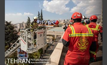 مانور عملیات آتش نشانی در شمال تهران 14
