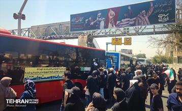 خدمات‌رسانی ناوگان اتوبوسرانی در مراسم تشییع آقای شهید ایران 13