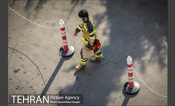 مانور عملیات آتش نشانی در شمال تهران 10