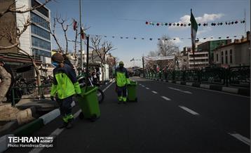 خدمات شهرداری تهران در پایان راهپیمایی ۲۲ بهمن 10