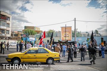تکیه سیار عزای حسینی در پایانه تاکسیرانی سازمان آب 17