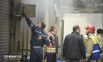 آتش سوزی در خیابان بهار تهران 78