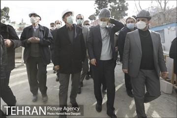 بازدید فتاح رئیس بنیاد مستضعفان از ساختمان پلاسکو 6