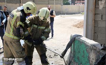 مانور ریزش آوار ساختمان 11