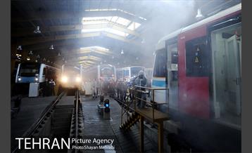 عملیات ضدعفونی کردن مترو تهران 29