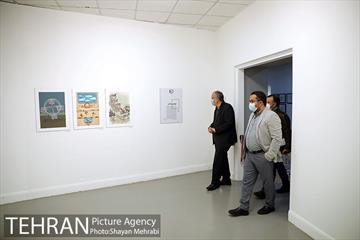 بازدید احمد مسجد جامعی از نمایشگاه تهران از منظر هنرمندان 1