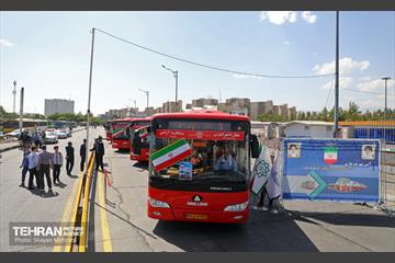 آیین بهره‌برداری از ۴۰ دستگاه اتوبوس دوکابین بازسازی شده 13