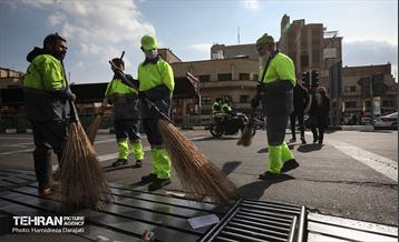 خدمات شهرداری تهران در پایان راهپیمایی ۲۲ بهمن 14
