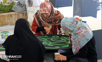 آماده سازی ۴۰۰ تیغه علامت منقش به القاب اباعبدالله الحسین(ع) 27