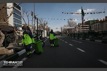 خدمات شهرداری تهران در پایان راهپیمایی ۲۲ بهمن 10