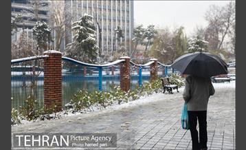 روز برفی تهران در پارک شهر 3