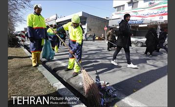 خدمات شهرداری تهران در پایان راهپیمایی ۲۲ بهمن 6