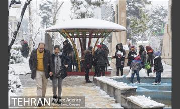 بارش برف در میدان نبوت (هفت حوض) 26