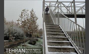 بارش نخستین برف پاییزی تهران 5