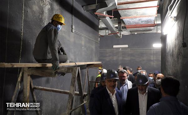 بازدید شهردار تهران از پروژه خط ۶ مترو پایتخت