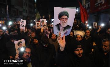 عزاداری هفتمین روز شهادت رهبر انقلاب در میدان بریانک 7