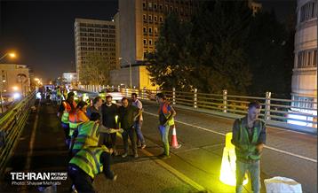 مرمت و بازسازی روکش پل تقاطع حافظ و طالقانی 19