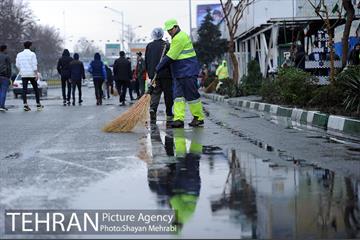 خدمات شهرداری تهران در پایان راهپیمایی یوم الله 22 بهمن 14