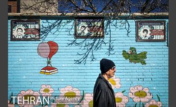 نگاره های شهدا بر دیواره های شهر 4