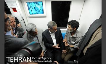 بازدید معاون اول رئیس جمهور به همراه شهردار تهران از مترو تهران 16