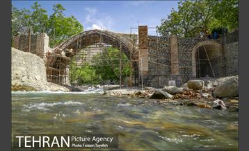 عملیات بازسازی پل خشتی کن 20