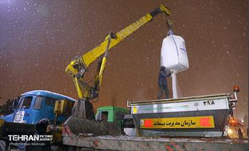 بازدید معاون خدمات شهری از سایت‌های برف‌روبی شهرداری تهران 19