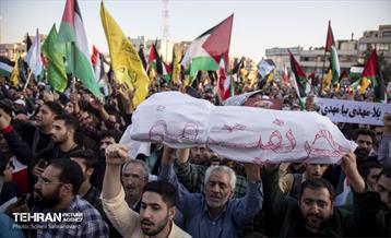 تجمع مردم تهران در واکنش به جنایت رژیم صهیونیستی در غزه 6