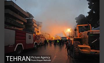 حضور مسوولان در حادثه پلاسکو 2