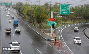 بارش باران پاییزی در تهران 13