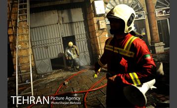 آتش سوزی ساختمان میدان حسن آباد 24