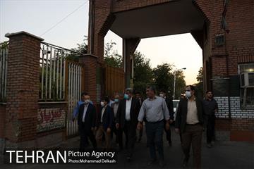 بازدید شهردار تهران از ضلع جنوبی خیابان استاد معین در پادگان جی 24