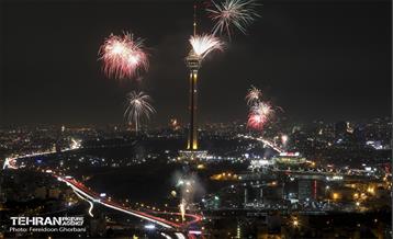 نور افشانی پایتخت از فراز برج میلاد  3