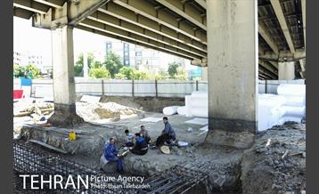 عملیات جمع آوری پل گیشا و احداث زیرگذر 34