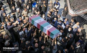 مراسم تشییع و خاکسپاری لاله های زهرایی در منطقه 5