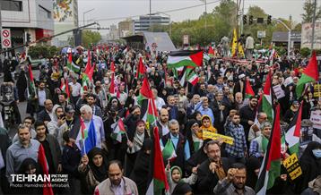 راهپیمایی مردم تهران در محکومیت جنایات رژیم صهیونیستی 1