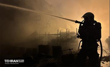 حریق در بازار آهن شادآباد 6