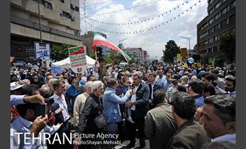 حضور شهردار تهران در راهپیمایی روز قدس 6