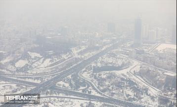 تهران برفی از نمای برج میلاد 37