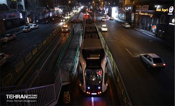 تست تراموای چرخ لاستیکی در تهران 10