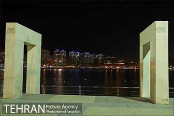 نمای غروب و شب دریاچه خلیج فارس 2